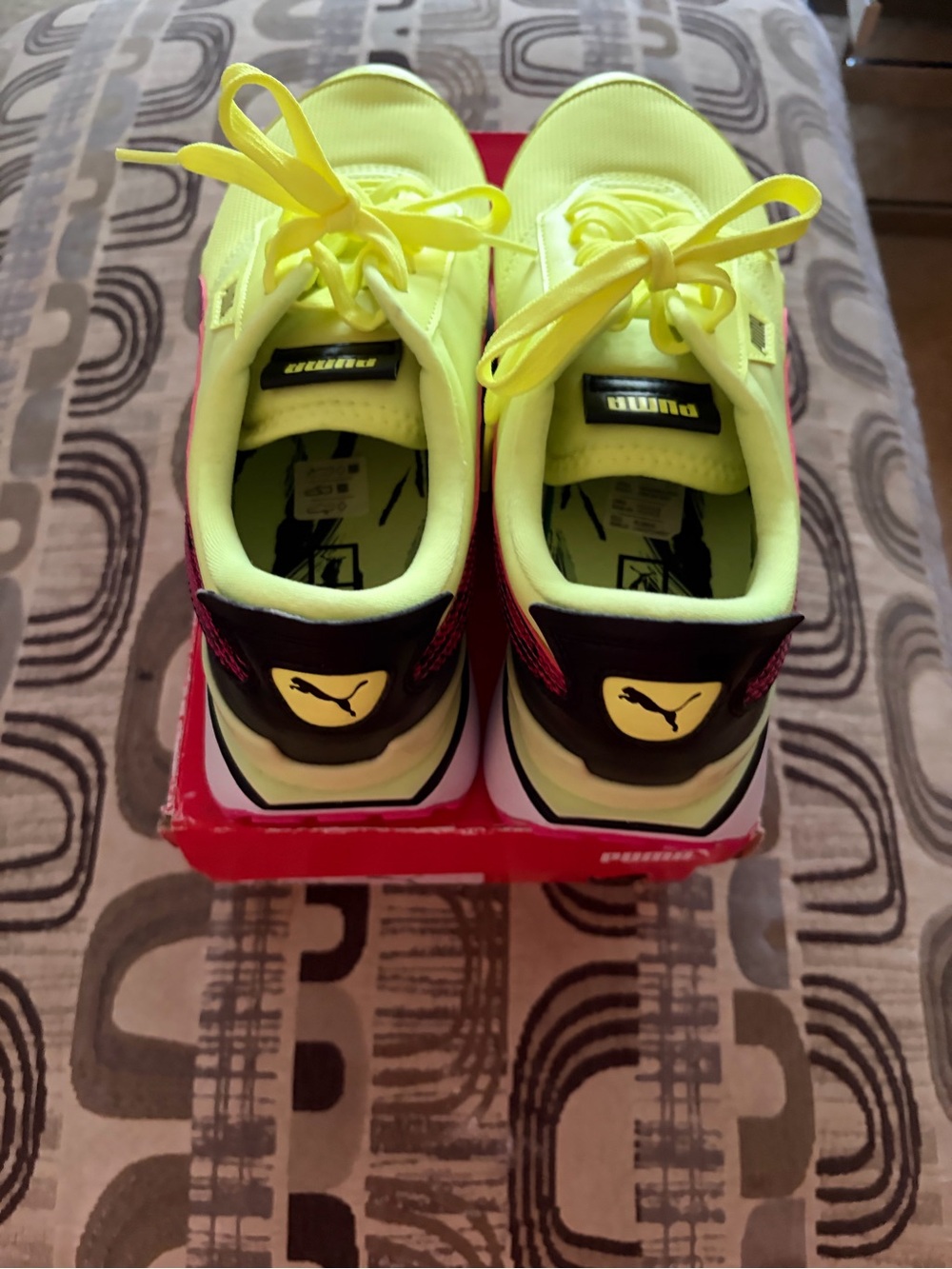 Puma Neon Yellow Athletic Mesh Sneakers - Picture 4 of 7